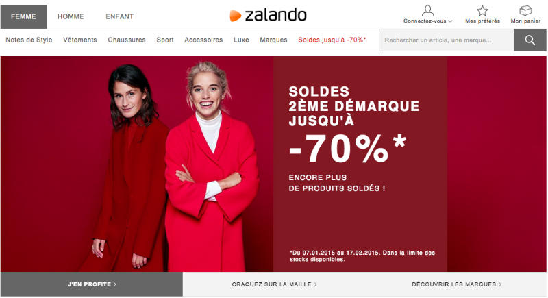 Zalando femme - carrousel d'images