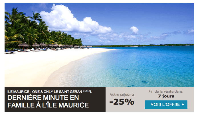 Newsletter VeryChic Voyage Offre 1