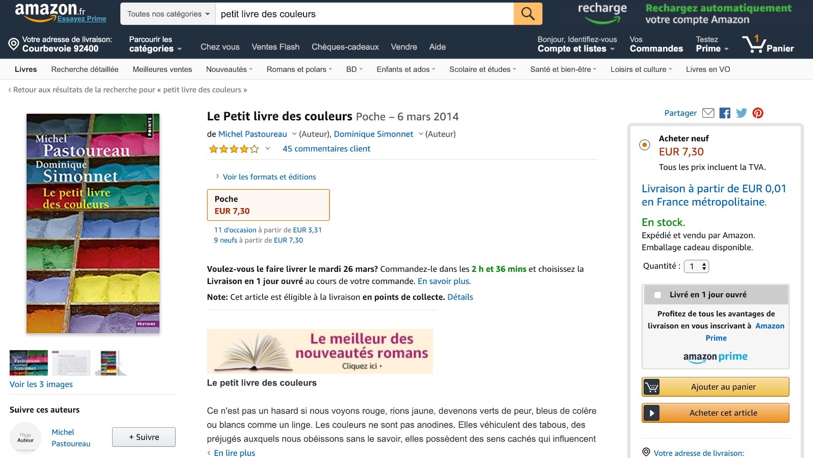 bouton ajouter au panier d'amazon