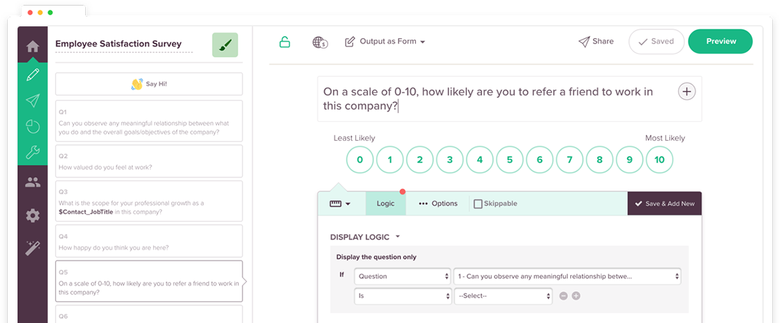 surveysparrow - outil de feedback client