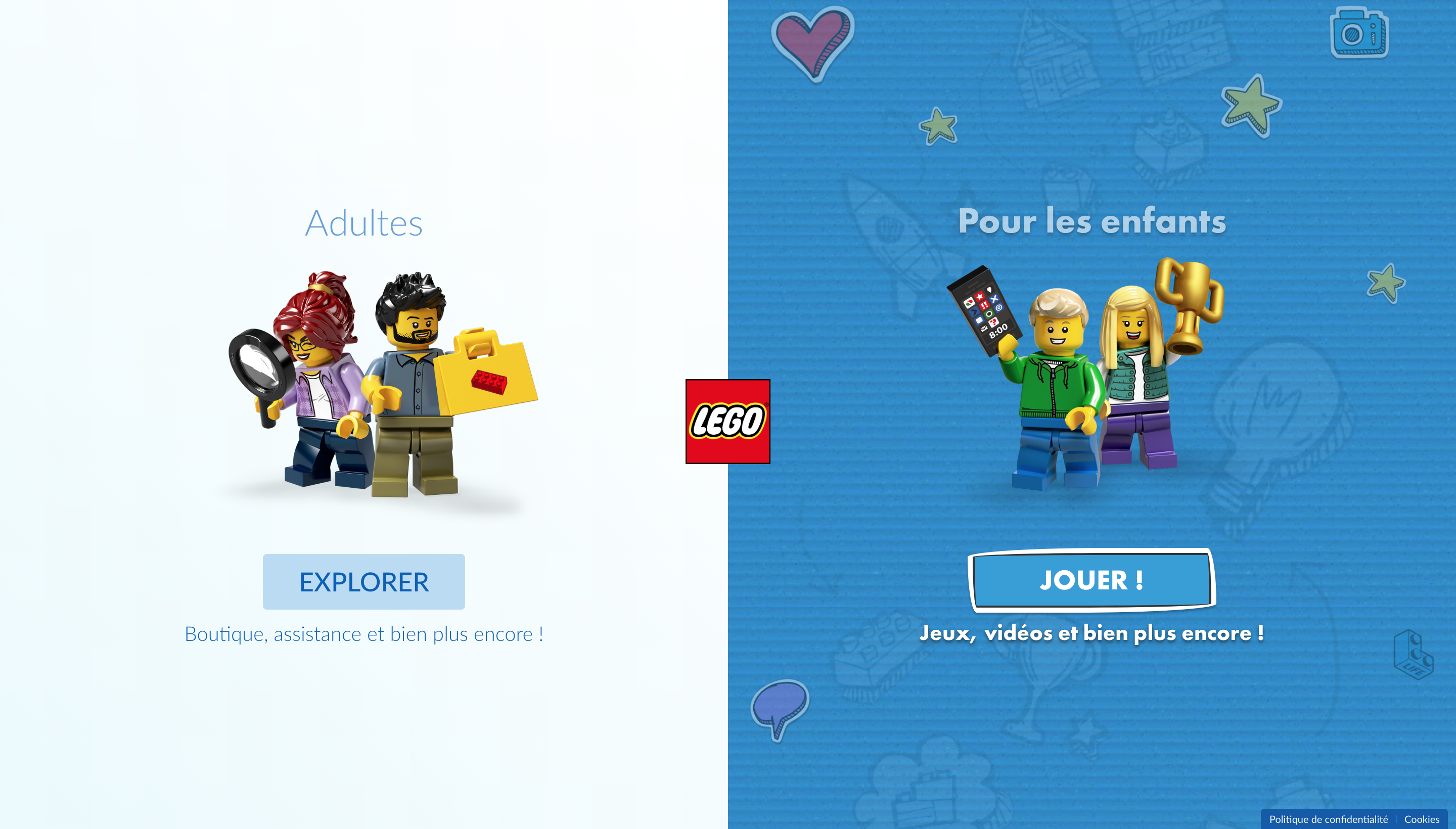 exemple de gamification du bouton call-to-action par lego