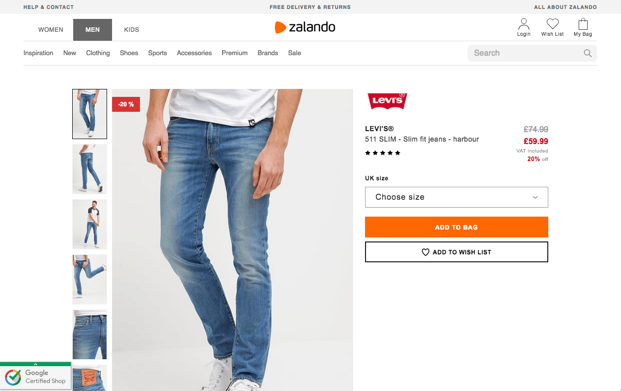 levi's 511 zalando