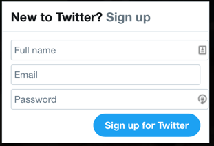 twitter web form design