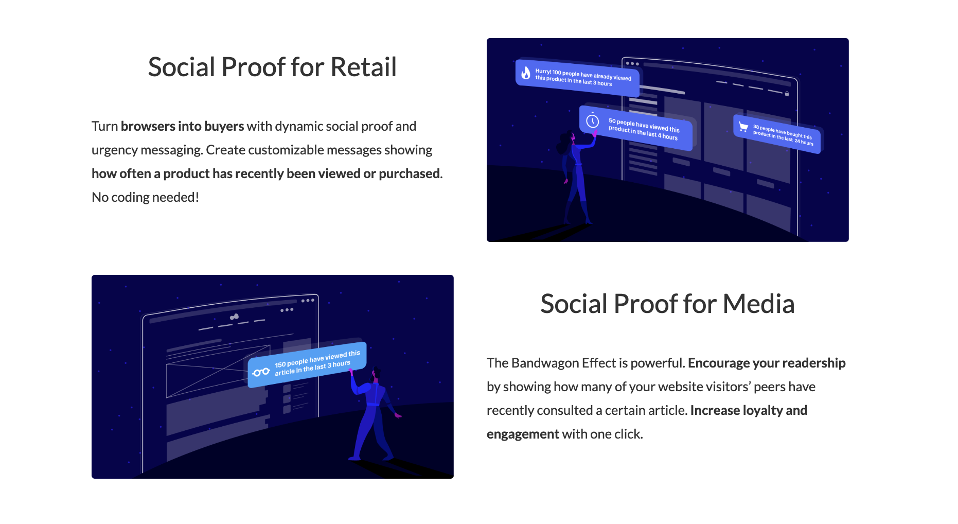 nudge engagement social proof app