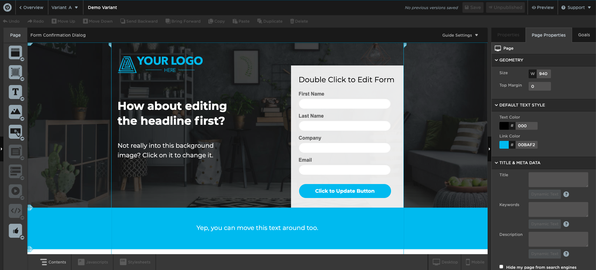 landing page cro tool