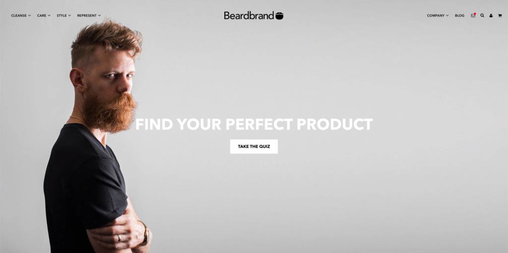 beardbrand landing page