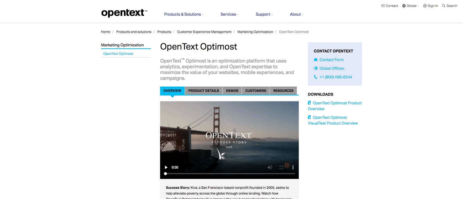 opentext a/b testing tool