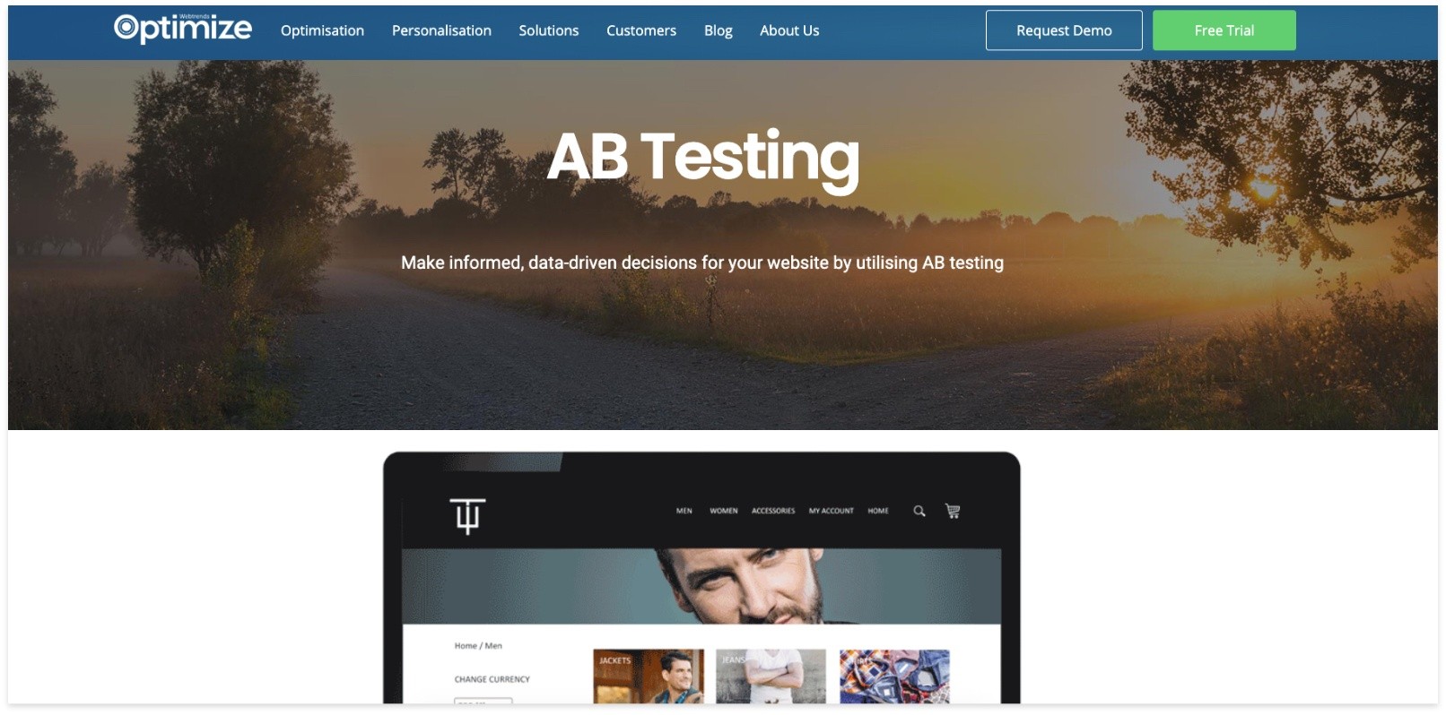 webtrends optimizing ab testing tool