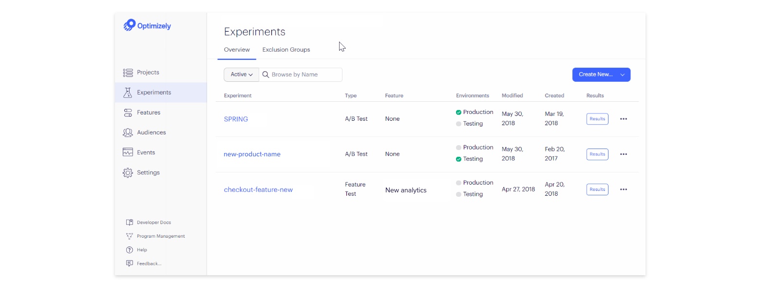 how to do a b split testing optimizely